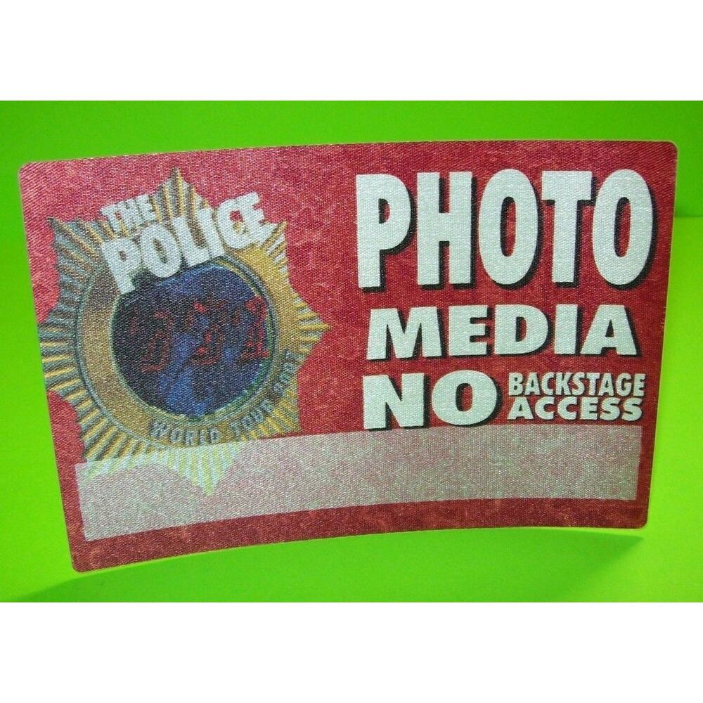 The Police Backstage Pass Concert World Tour Original Otto 2007 Red Sting Huge